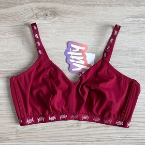 NWT YITTY Lizzo Spotlight Shaping Bralette in Red Shimmered Merlot 1X